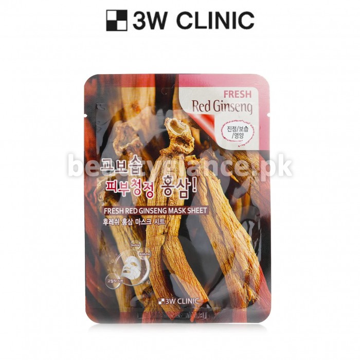 3W Clinic - Fresh Red Ginseng Mask Sheet 23g