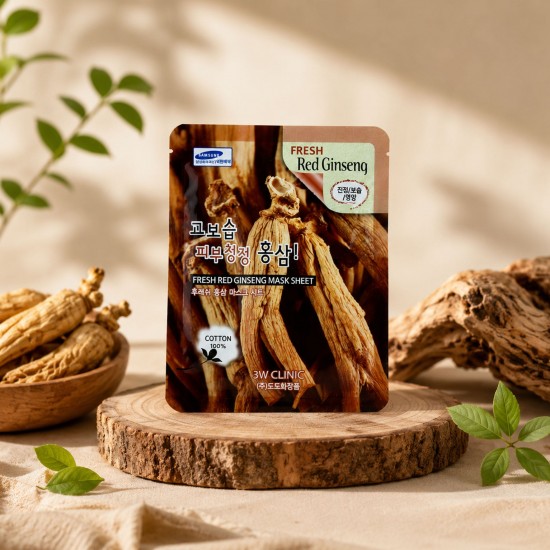3W Clinic - Fresh Red Ginseng Mask Sheet 23g