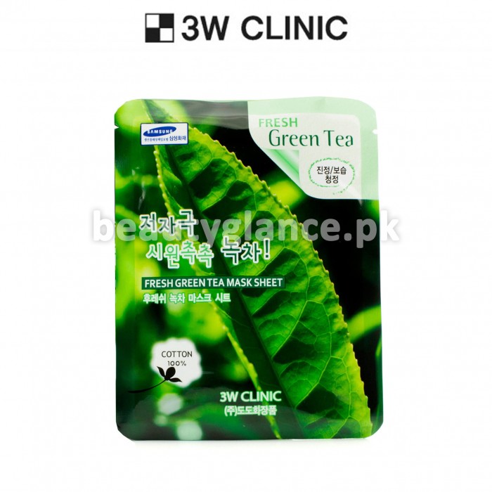 3W CLINIC - Fresh Green Tea Mask Sheet 23g