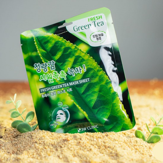 3W CLINIC - Fresh Green Tea Mask Sheet 23g