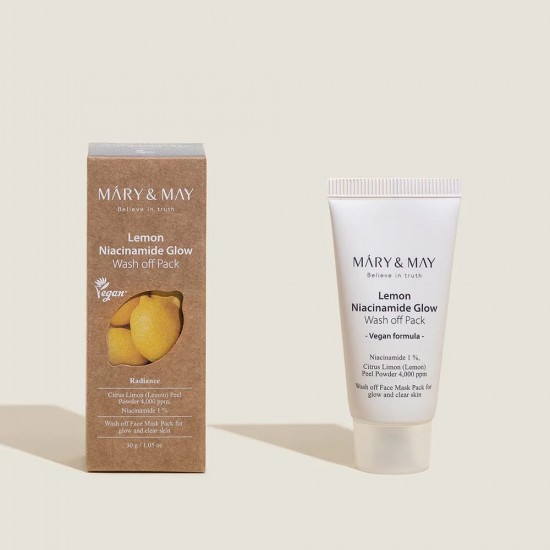 MARY and MAY- Lemon Niacinamide Glow Wash Off Pack 30g