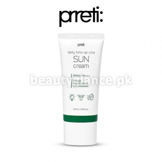 PRRETI - Daily Tone-up Cica Sun Cream 50ml