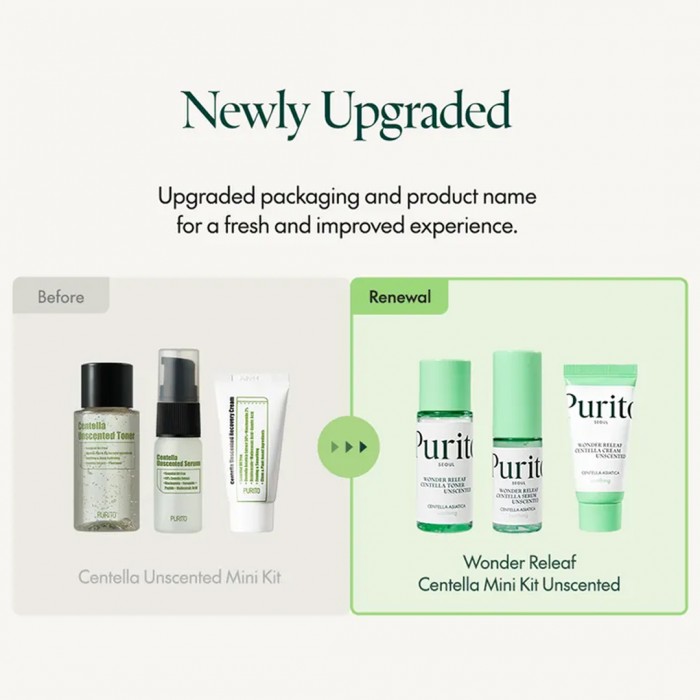 PURITO SEOUL - Wonder Releaf Centella Mini Kit Unscented 60ml