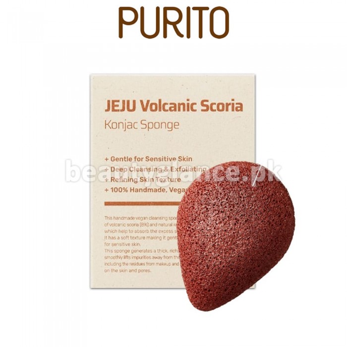 PURITO - JEJU Volcanic Scoria Konjac Sponge