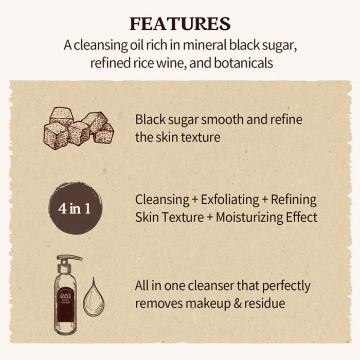 SKINFOOD - Black Sugar Perfect Cleansing Oil 200ml