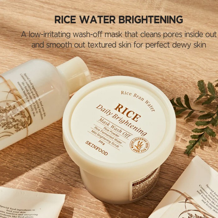 SKINFOOD - Rice Daily Brightening Mask Wash Off 210g