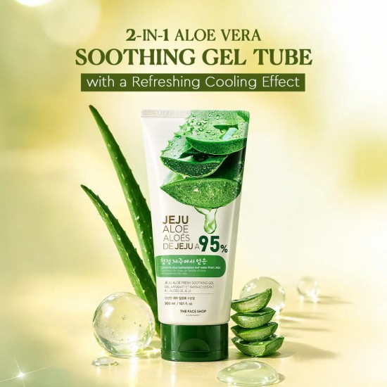 THE FACE SHOP - Jeju Aloe Fresh Soothing Gel 95% 300ml