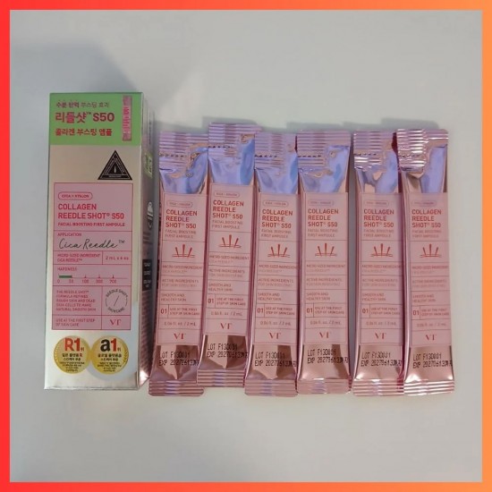 VT COSMETICS - Collagen Reedle Shot S50 Facial Boosting First Ampoule (2mlx6ea)