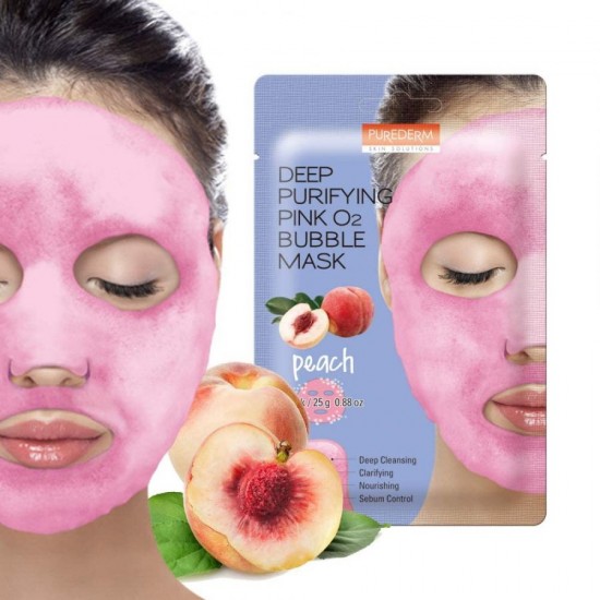 PUREDERM - Deep Purifying Pink O2 Bubble Mask