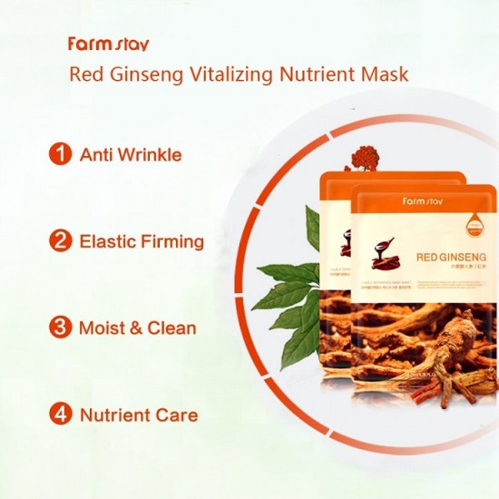 FARM STAY - Visible Difference Mask Sheet Red Ginseng FARM STAY - Visible Difference Mask Sheet Red Ginseng